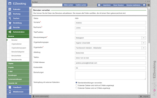 Definieren Sie Benutzerrechte und weisen Sie ausgewählten Benutzern spezielle Benutzerrollen zu. Mit EZ-LDAP können Sie Zeit sparen, indem Sie Ihre Benutzer über LDAP von Ihrem Verzeichnisdienst (wie z. B. Active Directory) importieren und ein Single Sing-on für den Login ermöglichen. Benutzer Verwalten In EZbooking