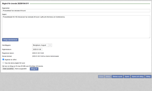 Åtgärd för ärende