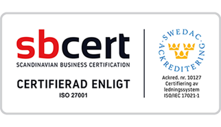 Certifierad enligt ISO 27001