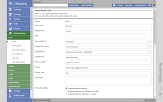 Define user rights and assign selected users special user roles. With EZ-LDAP you can save time by importing your users via LDAP from your directory service (such as Active Directory) and letting them use SSO for logging in. Administrate Users In EZbooking